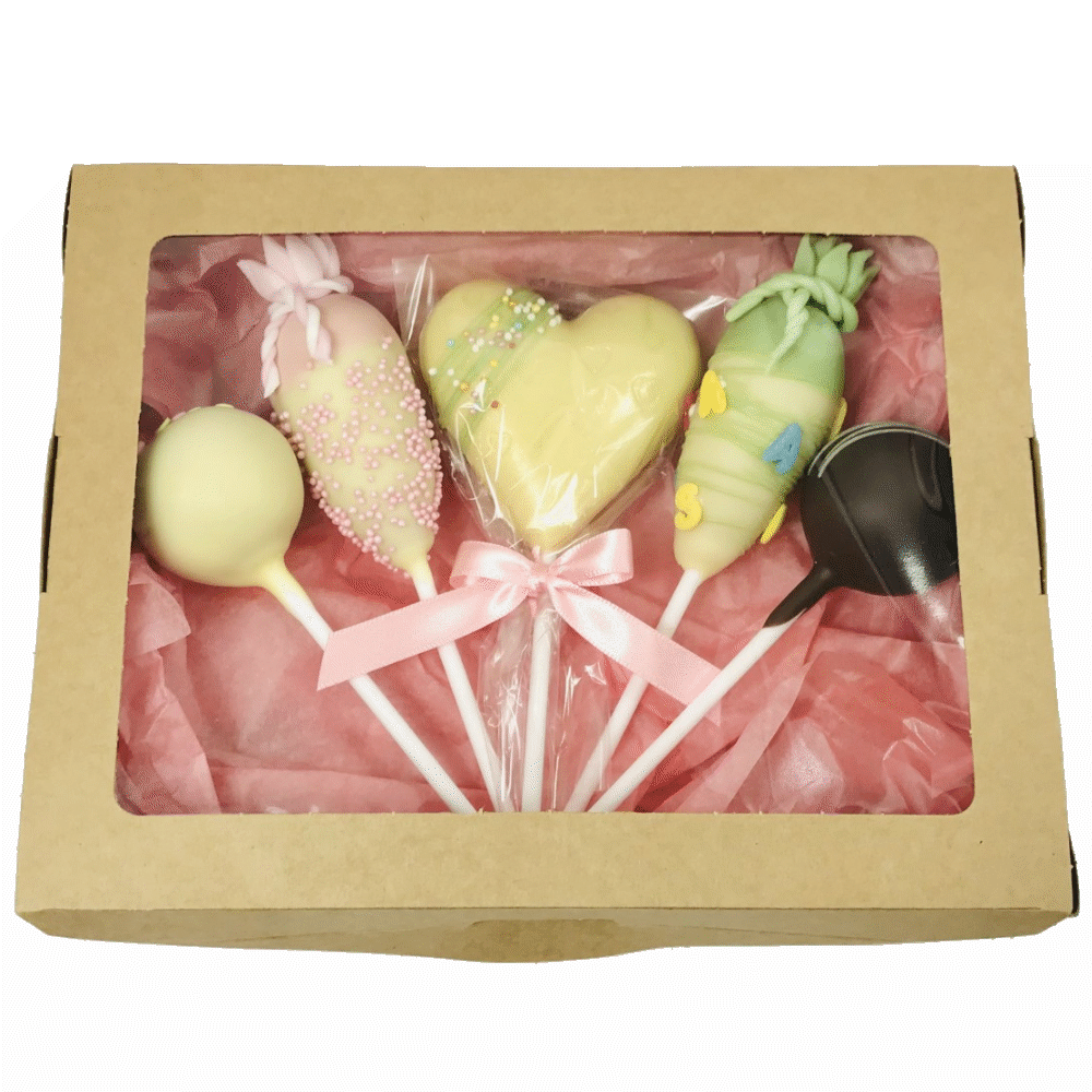 Einschulungs-Box 4 Cake Pops + Herz-Lolli